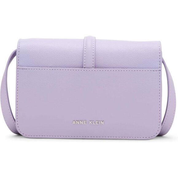 Womens Crossbody Bag Polyester Lavender Buckle Flap Slim Durable - Picture 2 of 6